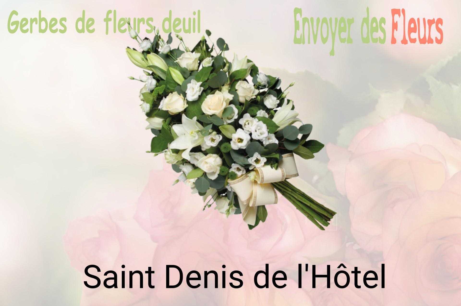 Gerbe de fleurs de deuil livrée à Saint-Denis-de-l'Hôtel